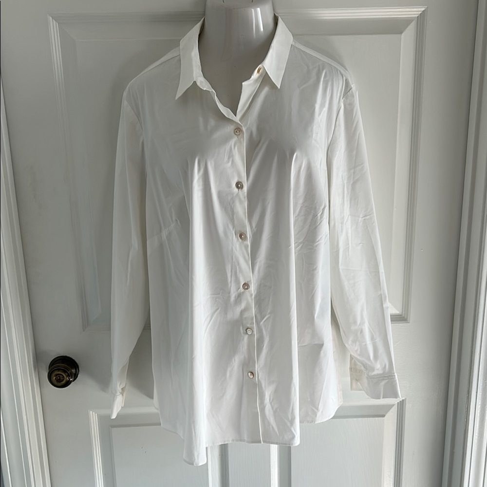 Classic White Button-Up Shirt
